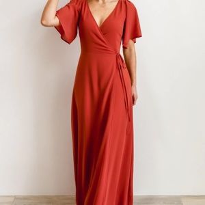 Ivy clay wrap maxi dress